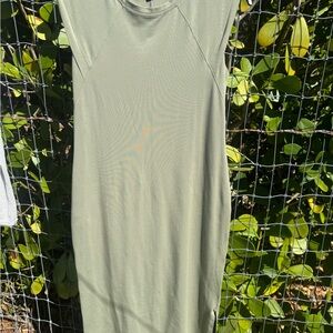 Chic Olive Green Midi Dress